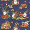 Wilmington Prints Thanksgiving Gnomes on Blue Gnome-kin Patch 100% Cotton Price per Yard
